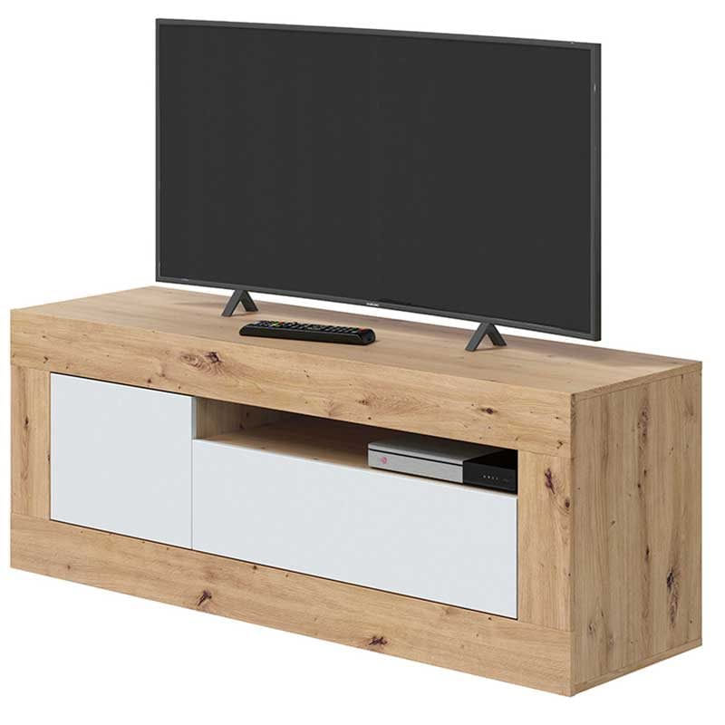 Mueble de TV Velho roble nodi/blanco artik 53x139x42 cm