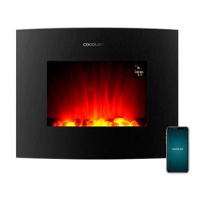 Chimenea eléctrica decorativa Ready Warm 2650 Curved Flames Connected Cecotec 2000W control vía App