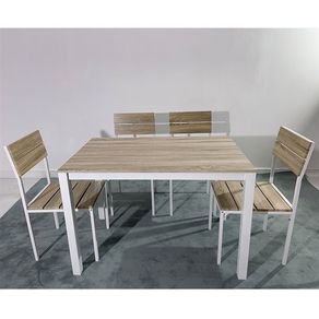 Conjunto Home mesa+4 sillas taupe