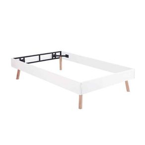 Aro tapizado para cama Nordik 100 Símil piel blanco