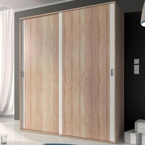 Armario Lara 2 puertas correderas cambria / blanco