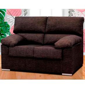 Sofá 2 plazas Málaga tapizado tela nevada 5 choco 100x140x85 cm
