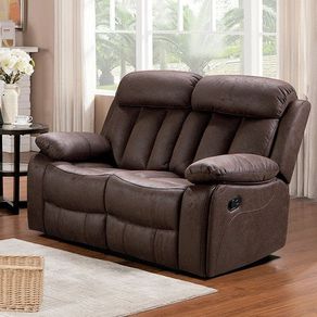 Sofá Madrid Deluxe 2p reclinable/reposapiés elevable choco 101x152x97 cm