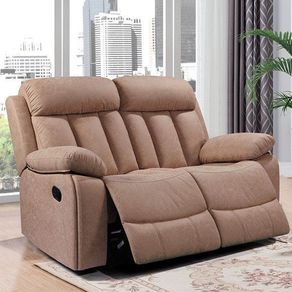 Sofá Madrid Deluxe 2p reclinable/reposapiés elevable beige 101x152x97 cm