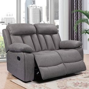 Sofá Madrid Deluxe 2p reclinable/reposapiés elevable marengo 101x152x97 cm