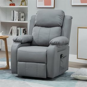 Sillón levantapersonas eléctrico Homcom reclinable gris 105x76x90 cm