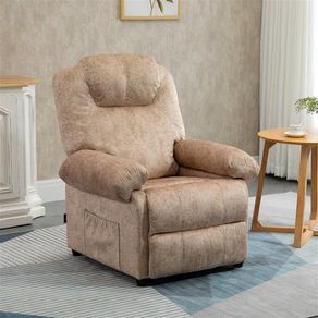 Sillón relax Homcom reclinable beige 96x91x108 cm
