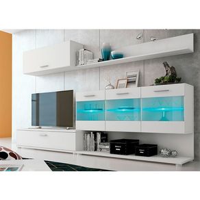 Composición de salón Zafiro LED blanco 250 cm