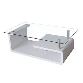 Mesa de centro Eva cristal blanco