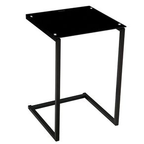 Mesa auxiliar Támesis cristal negro 60x40 cm