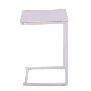 Mesa auxiliar Támesis cristal blanco 60x40 cm