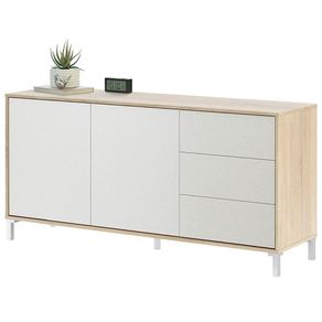 Aparador Urban Plus 2 puertas+3 cajones roble Canadian/blanco artik 74x154x41 cm