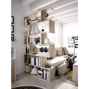 Estantería alta Lis natural 190x80x25 cm