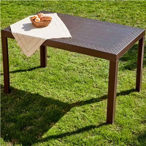 Mesa rectangular Dream resina Wengué 73x140x85 cm