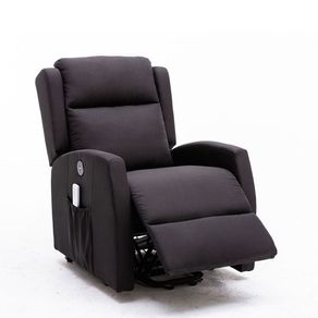 Sillón Montana elevable y reclinable 1 plaza negro 102x94x71