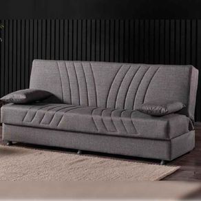 Sofá-cama Marvy clic-clac con arcón gris 83x183x70 cm