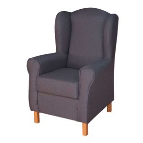 Sillón Altea estilo orejero tela Nevada Antracita 105x80x65 cm