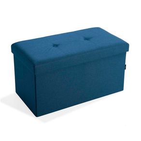 Zapatero puff azul 40,5x76,5x40,5 cm