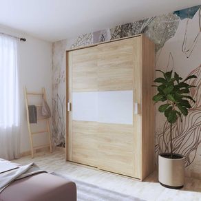 Armario Donald 2 puertas correderas Puccini/Andersen 207x150x55 cm