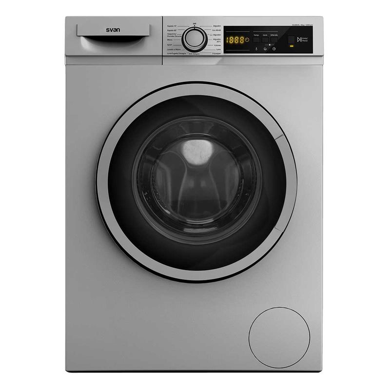 Lavadora Svan SVL843X 8kg 1200rpm 15 programas D inox 59,6 cm