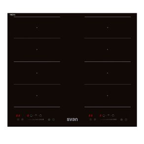 Placa de inducción Svan SVI623FZ 7400W 4 zonas doble flexizone negro 59 cm