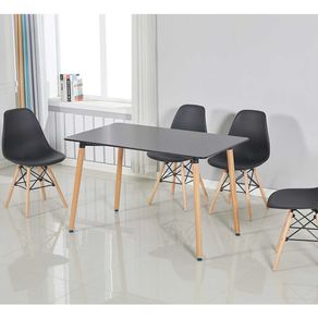 Mesa rectangular Dinamarca Deluxe XS-T6002 negro 70x120x70 cm