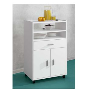 Mueble de cocina Aura con ruedas blanco 92x59x39,6 cm