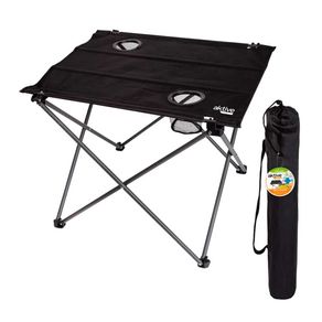 Mesa de camping Aktive plegable textil negro 51x61x50 cm