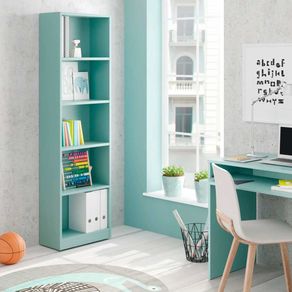 Estantería Kids  5 estantes verde 180x52x25 cm