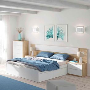 Cama Bed 4 cajones blanco artik 37x156x196 cm