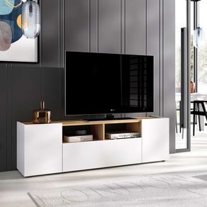 Mueble bajo TV Isola 3 puertas blanco/nordic 44x142x35 cm