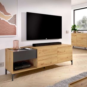 Mueble bajo de TV Lund Nordic/grafito 48,6x164x39,8 cm