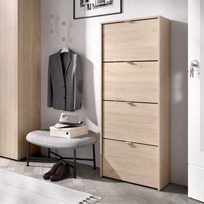 Zapatero Jazz 4 baldas natural 149x60,9x25,2 cm