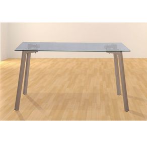 Mesa de comedor Sullie cristal madera 75x140x80 cm
