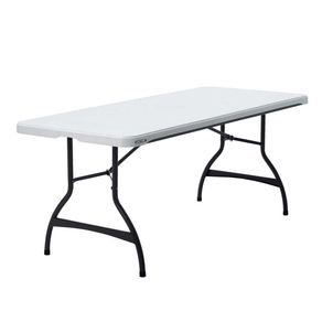 Mesa plegable Lifetime 8 personas forma rectangular blanco 73,5x182x76 cm