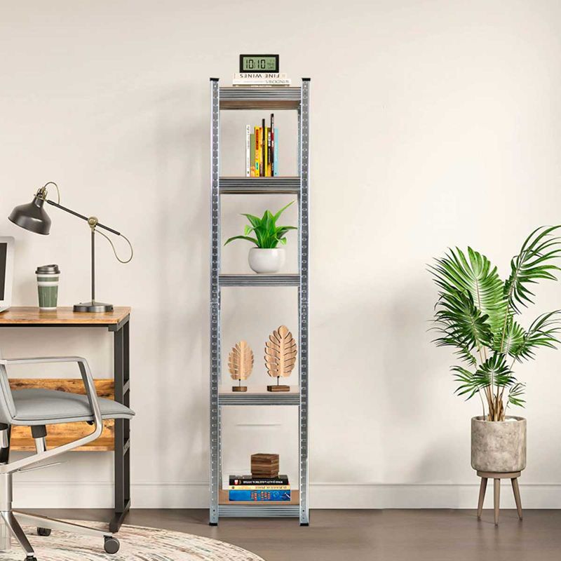 Estantería modular 7house 5 baldas ajustables 175kg inox 180x40x40 cm
