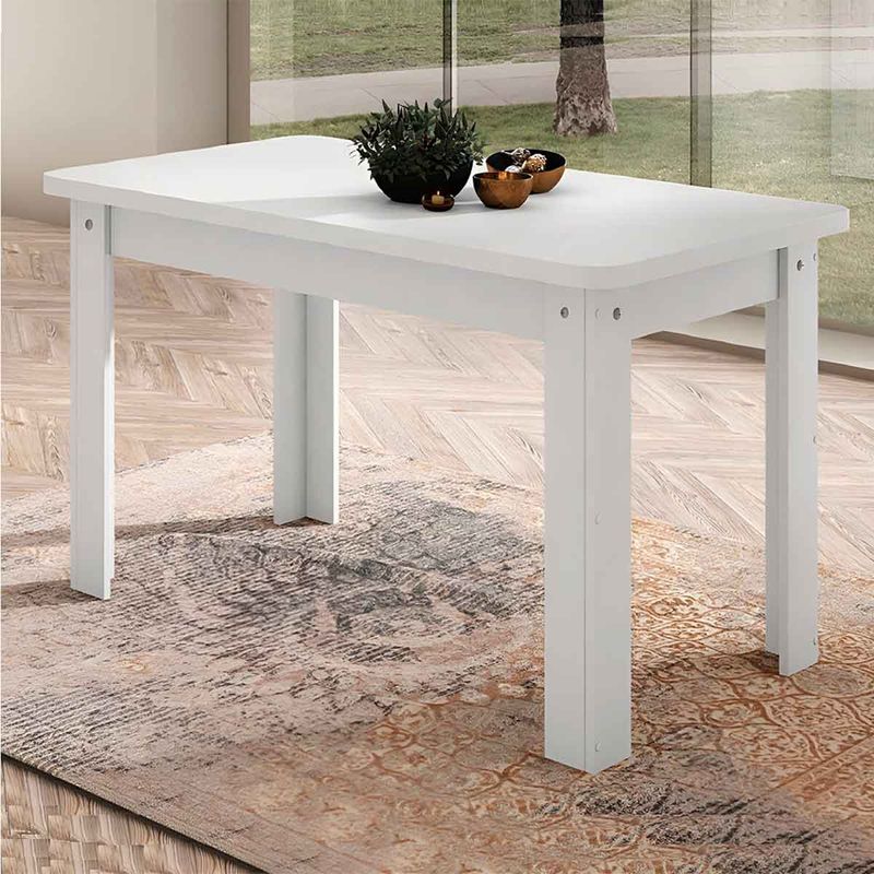Mesa de comedor Dalas blanco 73,6x140x80 cm