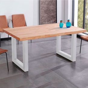 Mesa de comedor Loft fija roble Nordish/blanco 100x160x75 cm