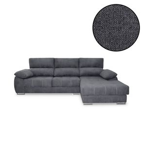 Sofá chaiselongue Paolo con USB vf derecha bronx antracita