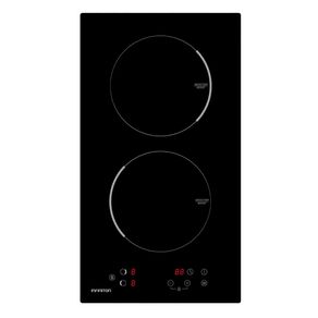 Placa de inducción Infiniton IND-230N 3800 cm 2 zonas 9 niveles control táctil acabado Crystal Black 28,8 cm