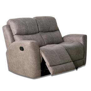 Sofá Alaska 2 plazas tela Cowboy reposapiés elevable gris 103x155x93 cm