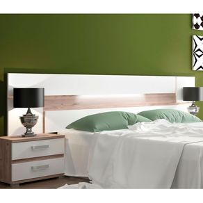 Cabecero Córdoba con luz LED para cama de matrimonio Nelson/blanco 260 cm