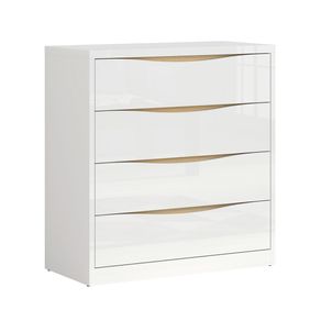 Cómoda Atenas 4 cajones blanco 90x85x40 cm