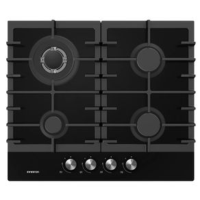 Placa de gas Infiniton GG-429 4 fuegos acabado Crystal Black 60 cm