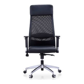 Sillón giratorio Airflow reclinable con cojín y altura regulable negro