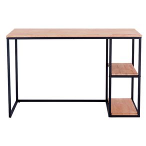 Escritorio Jack 1 repisa+2 cajones roble Nordish/negro 75x120x60 cm