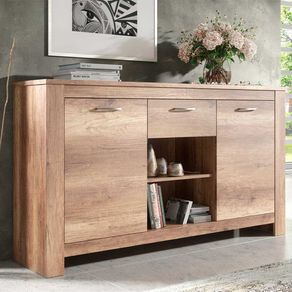 Aparador Frida 3 puertas + 2 huecos + 1 cajón cañón 90x159x40 cm