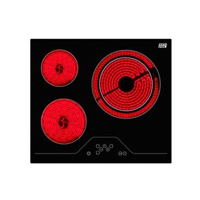 Vitrocerámica New Pol NWVT3Z 3 zonas control táctil negro 59 cm