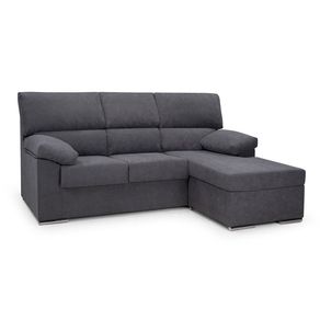 Chaiselongue Conde reversible tapizado cairo 3 plazas grafito 100x200x80 cm (ENT-DOM-ONT)