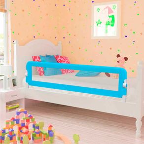 Barandilla de seguridad para cama de niño poliéster +18M azul 42x150 cm